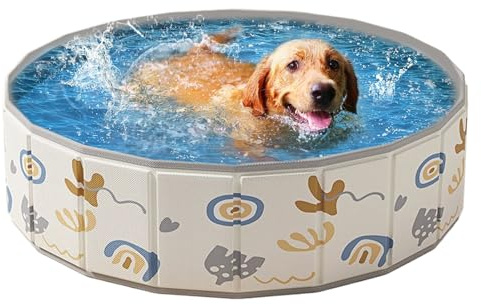 Klappbarer Hundepool, Klappbarer Kinderpool Für Hunde, rutschfeste Badewanne & Planschbecken Für Drinnen & Draußen, Sommer Wasserspiel & Gartenspaß