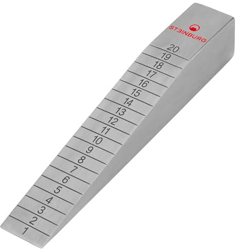 STEINBURG – Messkeil aus hochwertigem Aluminium | Skala 1–20 mm | Deutsche Qualität. Präzises Spaltmaß- und Fugenmesswerkzeug für Handwerk & Industrie