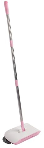 TIKATARER Manual de la Barredora de Alfombra Push Handheld, Swinter Sweeper con un Limpiador de Listones de Piso Duro Giratorio de 180 Grados 2 en 1 Mano Sweeper de Piso de Empuje para Baldosas de