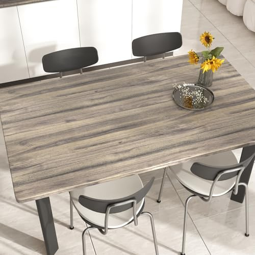 Skyblur Grey Brown Wallpaper Kitchen Worktop Vinyl Wrap Wood Effect 0.4x3m | Sticky Back Plastic Vinyl Self Adhesive Worktop Covering Wood Effect Wallpaper for Living Room Kitchen Wrap for Worktops