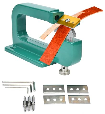 Máquina Para Pelar Cuero: Cortadora Divisora, Herramienta Para Pelar | Manual Skiver Peel Trabajo Hoja Ajustable Construcción Duradera Con Escenario De Artesanía De Cuero DIY Para Peleteros Artesanos