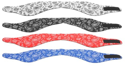 Ciieeo 4 Piezas Diadema para Natación Ajustable y Gruesa de Sbr para Protección de Orejas en Baño y Natación, Banda Cómoda para Hombres y Mujeres