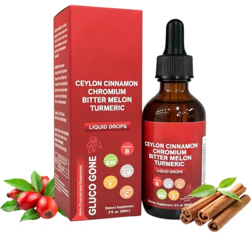 Ceylon Cinnamon Supplement Liquid Drops 60ML with Bitter Melon & Turmeric