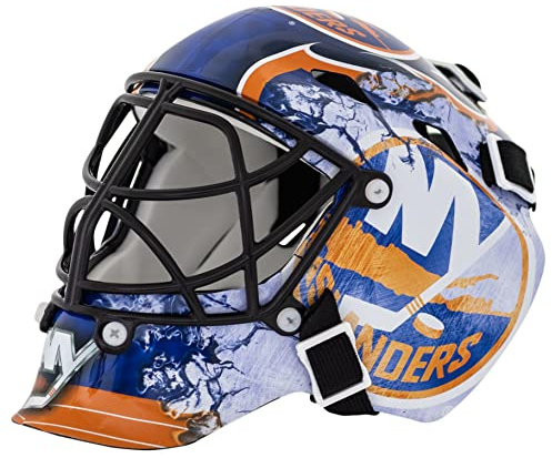 Franklin Sports NHL Team Logo Mini Hockey Torwart-Maske mit Etui, Sammler-Torwartmaske mit Offiziellen NHL-Logos und Farben