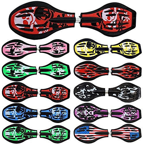 FunTomia Waveboard Original ABEC9 Kugellager inkl. Tasche - Bis 120kg - (Verschiedene Farbdesigns)