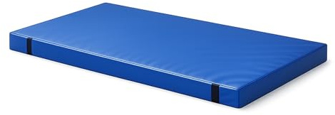 Implay - Blue Exercise/Crash Mat - 180 x 120 x 10cm - Gym floor, Home Workout - Sensory Play - Indoor/Outdoor - 610gsm PVC/High Density Non-Slip Foam