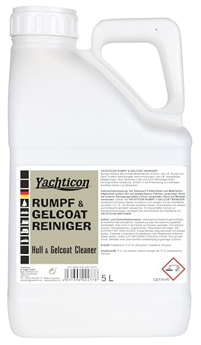 YACHTICON Rumpf- & Gelcoat-Reiniger – kraftvoller Gelcoat- und GFK-Reiniger für Bootsrumpf & Deck, entfernt Rost, Bewuchs, Kalk & Vergilbungen, schnelles Tiefenreinigungsverfahren