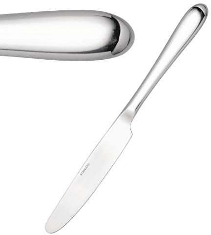 Utopía f15003 Manhattan cuchillo de postre, diseño moderno 18/0 (Pack de 12)