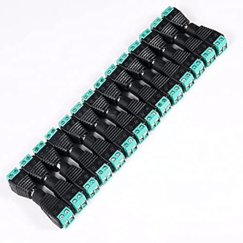 28PCS Upgraded DC Power Connector 12V 14PCS Male + 14PCS Female Adapter 2.1 X 5.5MM DC Power Jack Plug Connector for CCTV Camera, Led Strip Light Cable Wire