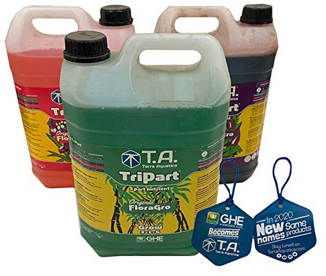 GHE Terra Aquatica Tripart Harwater Solution d'engrais complet pour plantes 3 x 5 l