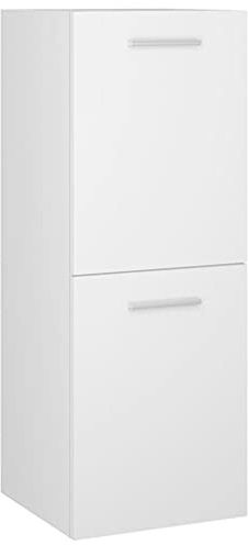 vidaXL Badrumsskåp vit 30x30x80 cm konstruerat trä
