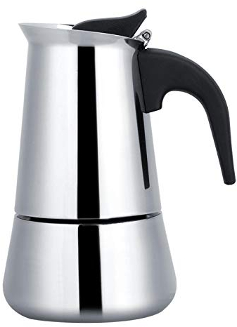 Ftory Machine à expresso de cuisinière - Cafetière en acier inoxydable Moka Pot 6/9 tasse (tasse à espresso = 50 ml), cafetière italienne classique adaptée à la plaque à induction(450ml)