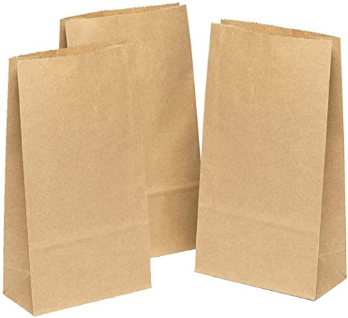 50 Papiertüte Braun-Geschenktüte Kraftpapier Basteln DIY Bodenbeutel Süßigkeiten Geschenkverpackung Tasche Urlaub Geburtstagsfeier Kraftpapier(20 * 12 * 30CM)