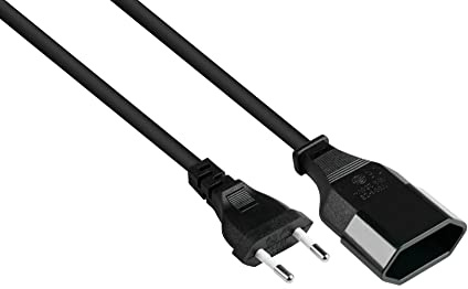 Kabelmeister Euro-Verlängerung - 2 m - Euro-Stecker Typ C (gerade) an Euro-Buchse (gerade) - KUPFERLEITER CU - 0,75 mm² - Stromkabel-Verlängerung - SCHWARZ - Qualitätware vom KABELMEISTER, SK0300-S020