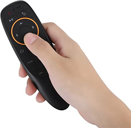 Air Mouse 2.4G Kabellose Fernbedienung mit Sprachsteuerung, Gyroskop Bewegungserkennung, USB Anschluss für TV Box, PC Projektor, Smart TV, 17 Tasten, 10m Reichweite