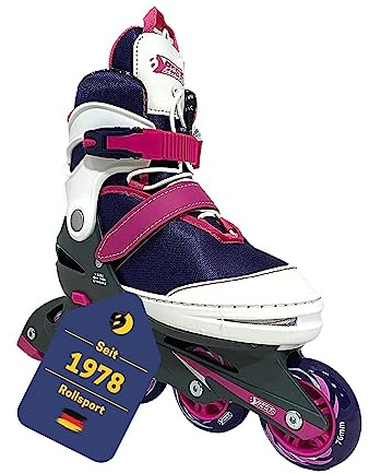 Best Sporting Inliner für Kinder 5-Fach größenverstellbar in lila/pink I Inline Skates Kinder I robuste und hochwertige Kinder Inliner mit Bremse I Inliner Kinder mit 4 Rollen I Inliner Mädchen