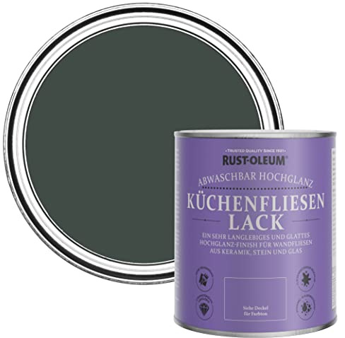 Rust-Oleum abwaschbare Küchenfliesenlack in dunkelgrün mit Hochglanz Finish - Abendessen 750ML