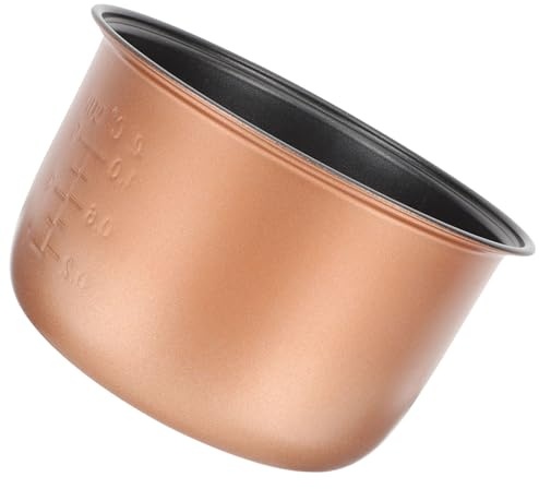 Operitacx 3L Aluminum Alloy Rice Cooker Inner Pot Non-Stick Replacement Accessory with Measurement Marks for Household Electric Rice Cooker