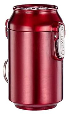 2 Stück Zigaretten Taschenascher,Mini Aschenbecher Metall Reise-Aschenbecher mit Deckel für unterwegs Klein Geruchsdicht Tragbarer Taschenaschenbecher mit Schlüsselanhänger für Camping Büro Rot