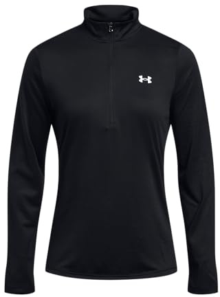 Under Armour Tech 1/2-Solid, T-shirt de sport respirant pour femme, T-Shirt manches longues avec col zippé