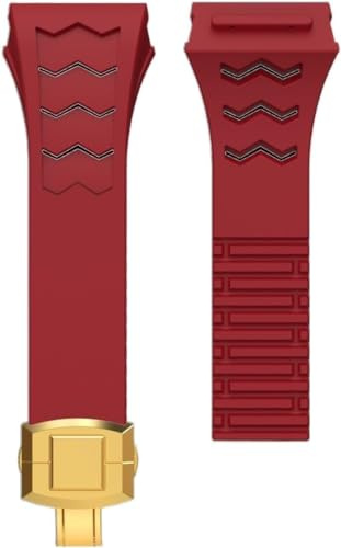 KAVJU Klockfodral i titanlegering gummirem klockspänne mod kit, för Apple Watch Ultra 8 49 mm serien, RM-stil män kvinnor klockfodral sportband tillbehör, 49mm, Agat