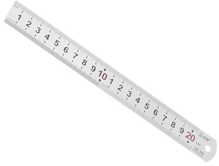Kozelo Edelstahl Lineal 20cm Doppelseitige Gerade aus Metall Messwerkzeug | Kante, Für architektonisches Design
