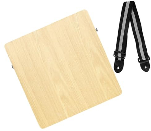 Holzcajon Trommel mit Snare Design aus China Esche | Schulterriemen, Robust Verarbeitet, für Professionelle Musiker, Ansprechend Gestaltete Oberfläche Zufälliger Stil
