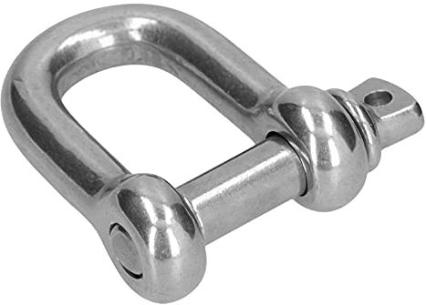304 Edelstahl, D Schäkel Schraubbolzen Schäkel M4 M20 Kettentor Marine Land Hebewerkzeug 10 Stück M10 für Zugdraht Sichere Tragfähigkeit 90~1600 Kg 10 Stück M10 (20 Stück M4)