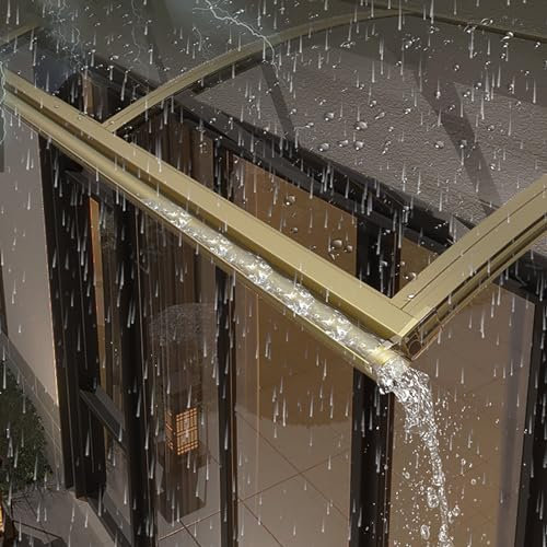 Door Canopy Outdoor Waterproof,Outdoor Porch Awning Window Rain Shelter Cover Curved Door Window Awning Canopy, for Back Door, Porch, Window (80x80cm)