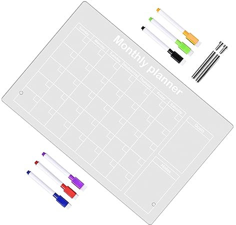 Gogogmee Acryl-memoboard Transparent Zum Beschriften Für Home Office Küche Schreibtafel Memo Board Mit Einfacher Reinigung Und Stabiler Konstruktion