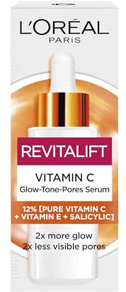 L'Oréal Paris Revitalift Clinical 12% Pure Vitamin C Antioxidantserum, Kraftfull Antioxidant För en Klarare och Jämnare Hud, 30 ml