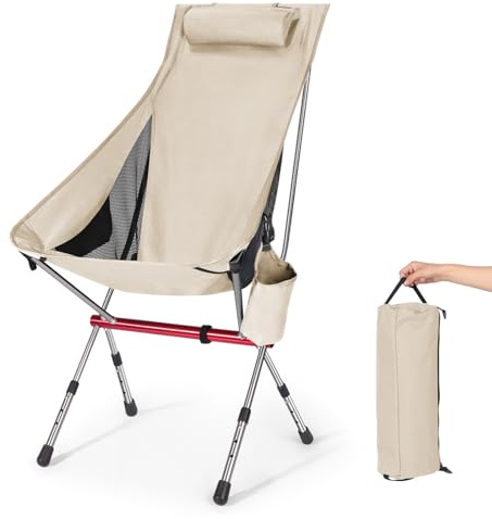 jianyana Chaise Pliante Camping, Siège Extra Large Chaise Camping, Porte-gobelets, Hauteur d'assise Réglable, Portable pour l'extérieur, la Pêche, Plage, Jardin, Capacité de 150 kg