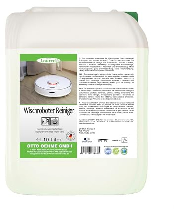 Lorito Wischroboter Reinigungsmittel 10L | Universalreiniger für alle Wischroboter, Bodenreiniger für Fliesen, PVC, Vinyl, Gummi & Linoleum, bringt Böden auf Hochglanz