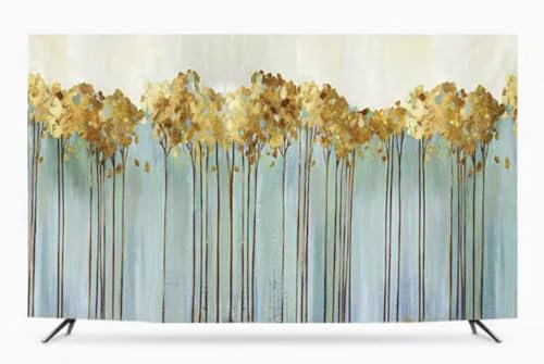 Indoor TV Cover 32-86 Inch TV PC Covers Indoor Display Cover TV Dust Cover Soft Polyester Fabric Printed Dust-Proof Protector for Flatscreen Television,Smart TV,Easy Installation C,78in