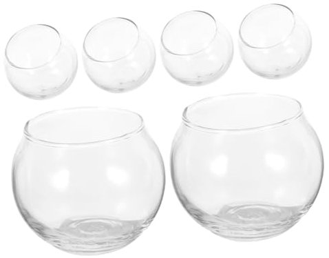 Didiseaon 6pcs Glass Candle Holders Empty Candle Tins for Home Small Diy Craft Jar Container Tabletop Indoor Adornment