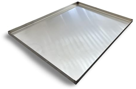 EWH rostfritt stål fettuppsamlingsplåt/fettbadkar/droppplåt för gasgrill Jamie Oliver i rostfritt stål (61 x 38,5 x 1,8 cm)