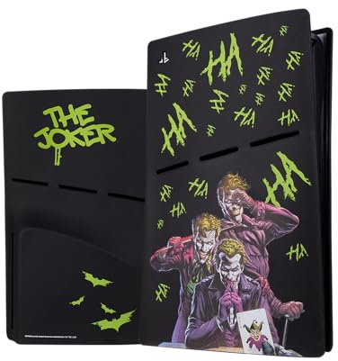 Blade – Funda de Silicona para Consola PS5 Slim, Edición Disco, Diseño Joker, Anti-Polvo y Anti-Arañazos, Doble Cubierta Silicona PS5 Slim, Orificios Ventilación, Fácil Instalación