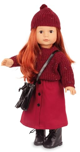 Götz 2590340 Precious Day Girls Julia Jubilee Puppe - 46 cm große Stehpuppe mit roten Haaren, braunen Augen in 7-teiligem Set