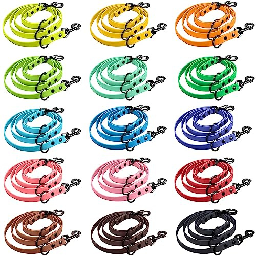 bio-leine verstellbare Biothane Hundeleine für mittlere und große Hunde bis 35kg - 12mm 16mm 19mm I Führleine verstellbar bis 5m lang - Leine Übungsleine