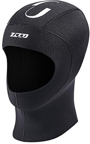 Neopren våtdräkt huva dykning huva 3 mm 5 mm för män kvinnor ungdomar, haklapp dykmössa surfing termisk huva för kajakpaddling snorkling, simning, segling, kanotpaddling, vattensport (5 mm svart, L)