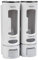 Distributeur Savon Mural 400MLX 2 TIMESETL Distributeur Shampoing et Gel Douche Distributeur Savon Douche Double Distributeur de Savon Liquide Mural Manuel Distributeur de Désinfection des Mains
