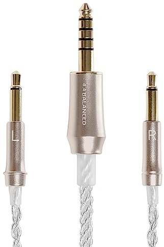 Câble Upgrade symétrique Meze audio 3,5 mm mono à 4,4 mm Cuivre plaqué Argent
