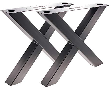 Bentatec 2 Stück Outdoor Tischgestelle X100/100 Schwarz