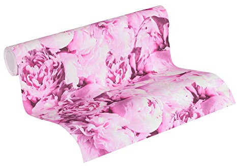 A.S. Création Vliestapete Neue Bude 2.0 Edition 2 Tapete Romantic Flowery mit romantischen Rosen 10,05 m x 0,53 m rosa Made in Germany 373981 37398-1