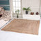 Second Nature Online - Alfombra de yute DHAKA | 100% fibra natural | tejida a mano | comercio ético | ecológica (cuadrada - 150 x 150 cm)