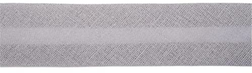 Jajasio Baumwoll Schrägband 25mm breit in 24 Farben, Einfassband Baumwolle Nahtband 22 ? grau