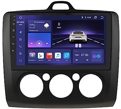 Hizpo Android Auto Stereo Bluetooth Freisprecheinrichtung Kompatibel mit Ford Focus Exi MT 2 3 Mk2/Mk3 2004-2011 HD Touchscreen Unterstützt Apple Carplay/Android Auto Auto Stereo Radio (3G+32G)
