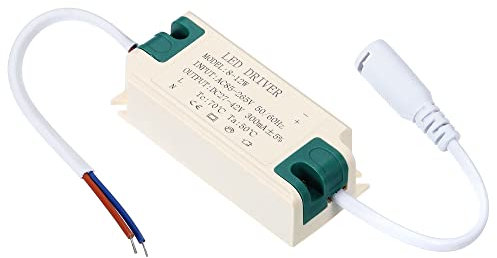 PATIKIL 8-12W 300mA LED Entraînement, 2 Paquet AC 85-265V Sortie 27-42V DC Femelle Connecteur Courant constant Rougeresseur Transformateur Externe Alimentation Fourniture