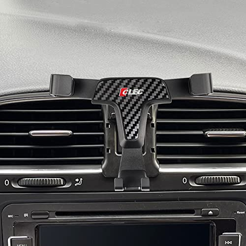 HIGH FLYING für Golf 6 VI 2008-2012 Handyhalterung Handyhalter Auto Lüftung KFZ Halterung, Nur für den vertikalen Gebrauch (Kohlefaserkorn)
