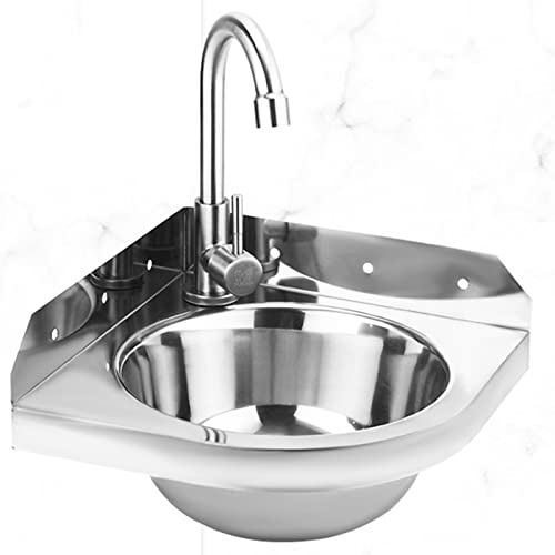 TCOYDS Spüle waschbecken küche küchenspüle Edelstahl Küchenspülen aus Edelstahl, Freistehende Spülen spüle klein Mini spülbecken ausgussbecken mit Armatur einbauspüle Edelstahl tief